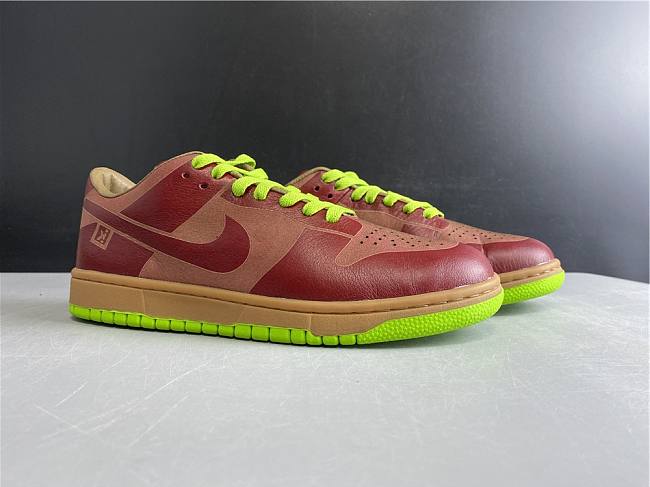 Nike Dunk Low 1-Piece Laser Varsity Red Chartreuse  311611-661 - 1