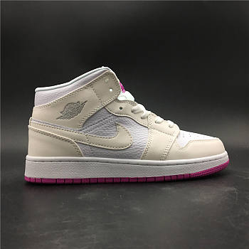  Air Jordan 1 White Pink  655112