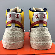  Neymar Sacai x Nike Blazer Mid  white yellow red  BV0072-700 - 4