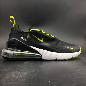  Nike AIR MAX 270 Running Shoes Black Fluorescent Green  AQ8050-004