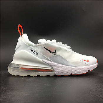  Nike AIR MAX 270 Running Shoes White Orange  AQ8050-103 