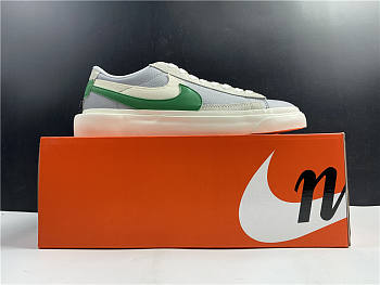 Cheap Nike Blazer Low X Sacai Grey Green Varisity White BV0076-403