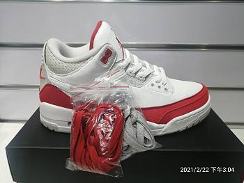Air Jordan 3 Change Hook White Red  CJ0939-100