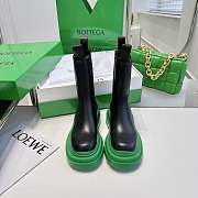 BOTTEGA VENETA Black & Green 'The Tire' Chelsea Boots - 5