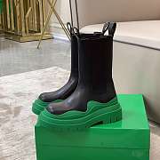 BOTTEGA VENETA Black & Green 'The Tire' Chelsea Boots - 4