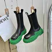 BOTTEGA VENETA Black & Green 'The Tire' Chelsea Boots - 6