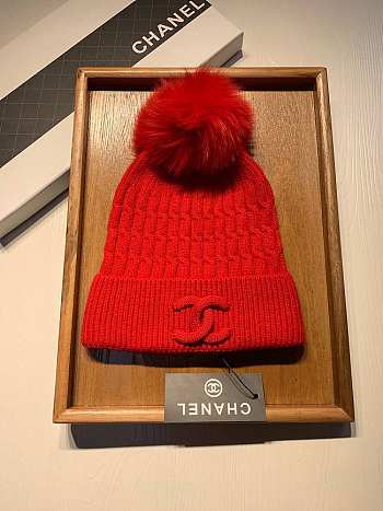 Chanel Wool Hat In Red