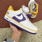 Nike Air Force 1 07 75th Anniversary NBA White Purple Yellow DC8864-001 - 1