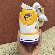 Nike Air Force 1 07 75th Anniversary NBA White Purple Yellow DC8864-001 - 4