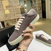 COURT CLASSIC EMBROIDERED SNEAKERS IN CANVAS AND SMOOTH LEATHER - 3