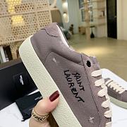 COURT CLASSIC EMBROIDERED SNEAKERS IN CANVAS AND SMOOTH LEATHER - 2