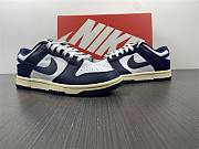 nike dunk low navy blue and white distressed  -  DD1503-115 - 1