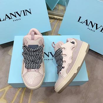 Lanvin Curb suede trim sneakers shoes