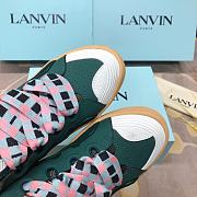 Lanvin Curb suede trim sneakers navy - 2