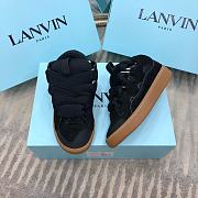 Lanvin Curb suede trim sneakers black - 5