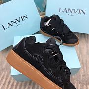 Lanvin Curb suede trim sneakers black - 4