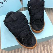 Lanvin Curb suede trim sneakers black - 2