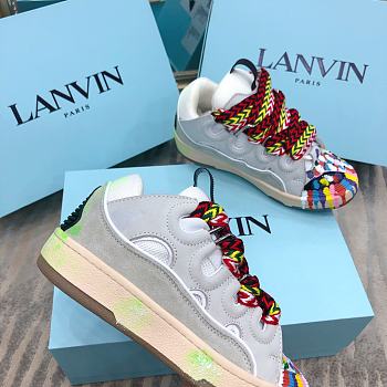 Lanvin Curb suede trim sneakers multi colour