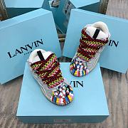 Lanvin Curb suede trim sneakers multi colour - 6