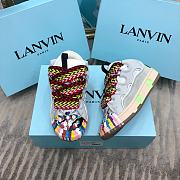 Lanvin Curb suede trim sneakers multi colour - 5