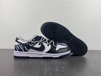 Nike Dunk Low Black and White Zebra Pattern