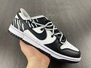 Nike Dunk Low Black and White Zebra Pattern - 2