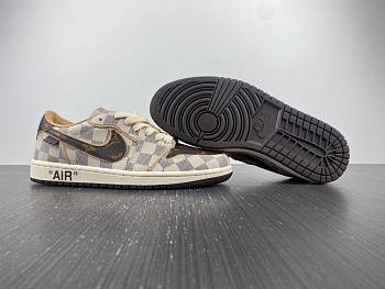Nike Air Force 1 LV Low LV rice white brown with LV case