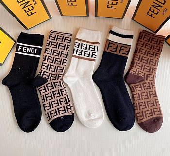 Fendi socks 5 pairs 