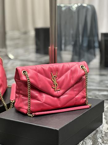 YSL LOULOU PUFFER 57747 Pink - 29 x 17 x 11 CM