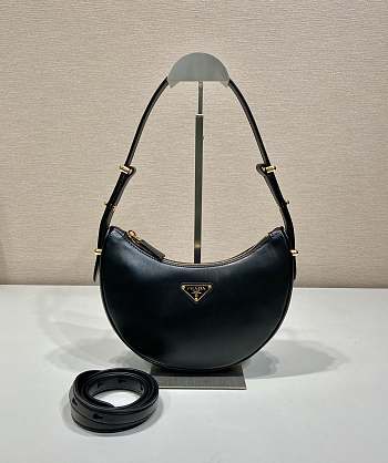 Leather shoulder bag 1BC194 Black - 22.5x 18.5x 6.5cm