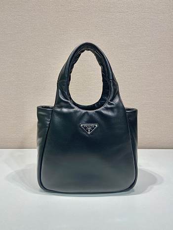 Medium padded Prada Soft nappa leather bag 1BG413 Black – 30x26x17
