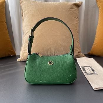 Gucci Aphrodite mini shoulder bag Green leather ‎739076-AAA9F-3727 21x12x4cm