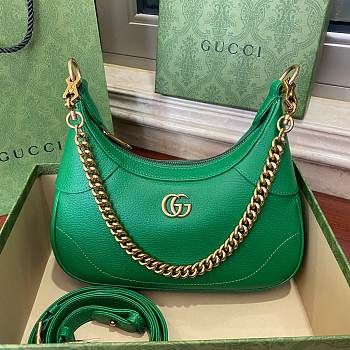 Gucci Aphrodite small shoulder bag green leather ‎731817-AAA9F-3727 25x19x7cm
