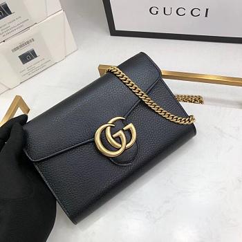 Gucci Marmont chain bag in black - 401232 - 20*13.5*4cm 