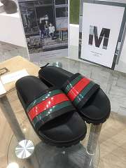 Gucci web slide sandals black - 1