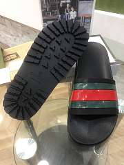 Gucci web slide sandals black - 2